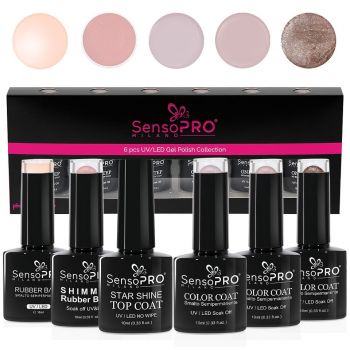 Set 6 Oje Semipermanente 10ml SensoPRO Milano, Shine On