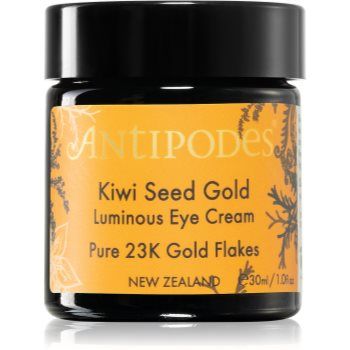 Antipodes Kiwi Seed Gold Luminous Eye Cream crema de ochi iluminatoare cu aur ieftin