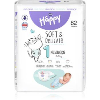 Bella Baby Happy Soft&Delicate Size 1 Newborn scutece de unică folosință