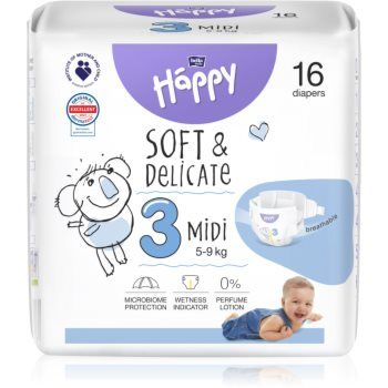 Bella Baby Happy Soft&Delicate Size 3 Midi scutece de unică folosință