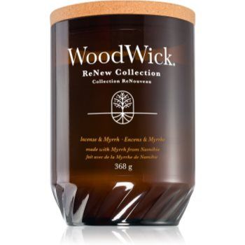 Woodwick Incense & Myrrh lumânare parfumată