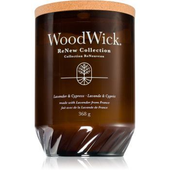 Woodwick Lavender & Cypress lumânare parfumată