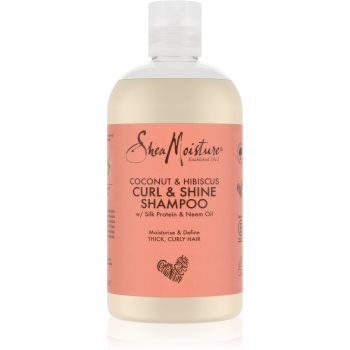 Shea Moisture Coconut & Hibiscus șampon hidratant pentru păr creț și ondulat