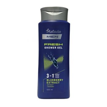 Gel de dus Men Fresh 3in1 Melado cu extract de afine, 500 ml