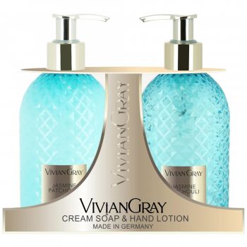 Set cadou Vivian Gray Jasmine & Patchouli, Unisex, Sapun lichid, 300 ml + Crema de maini, 300 ml de firma original