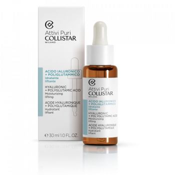 Tratament concentrat de tip serum cu acid hialuronic si acid polyglutamic Collistar Attivi Puri, 30 ml