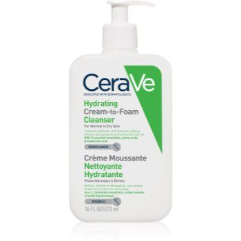 CeraVe Cleansers crema de curatare sub forma de spuma pentru ten normal spre uscat