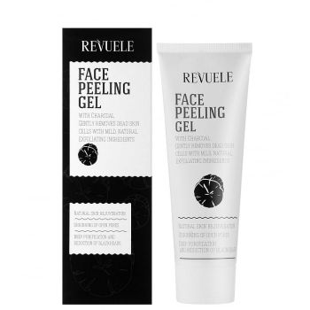 Gel facial exfoliant cu Carbune Activ, Revuele, 80 ml