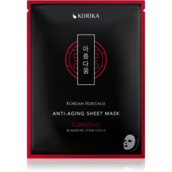 KORIKA Korean Heritage Red Ginseng & Adenosine Anti-aging Sheet Mask mască facială de pânză cu efect anti-rid