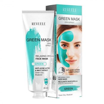 Masca Verde Anti-acnee, Anti sebum, Efect Matifiant si Regenerator, Revuele, 80 ml la reducere