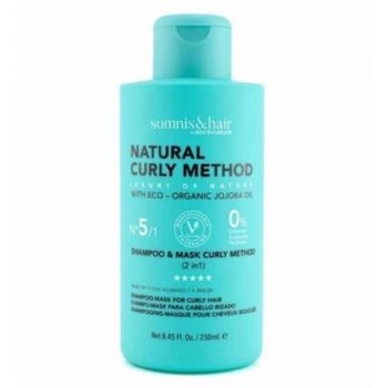 Sampon si masca 2 in 1 fara sulfati pentru par cret Curly Method Somnis, 250 ml