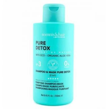 Sampon si Masca 2 in 1 pentru toate tipurile de par Pure Detox Somnis, 250 ml