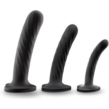 Blush Temptasia Twist Kit Set of Three set de butt plug-uri black ieftin