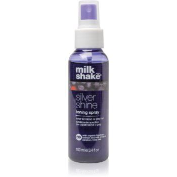 Milk Shake Silver Shine Toning Spray spray tonifiant pentru părul blond şi gri ieftin