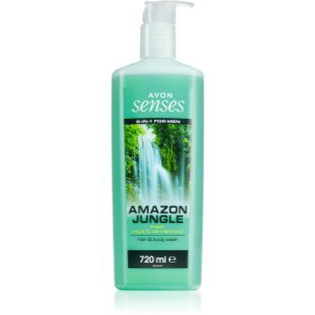 Avon Senses Amazon Jungle gel de dus pentru corp si par pentru barbati