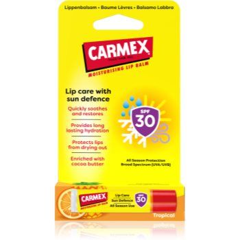 Carmex Tropical Sun Defense balsam de buze protector SPF 30 ieftin