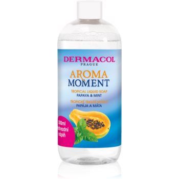 Dermacol Aroma Moment Papaya & Mint Săpun lichid pentru mâini rezervă ieftin