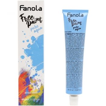 Fanola Free Paint - Pigment pur colorare directa albastru deschis Pure Aqua 60ml