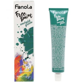 Fanola Free Paint - Pigment pur colorare directa verde smarald Emerald Green 60ml