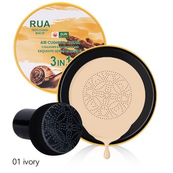 Fond de Ten Air Cusion Cream 3 in 1 Collagen & Licorice Root RUA, 01 Ivory