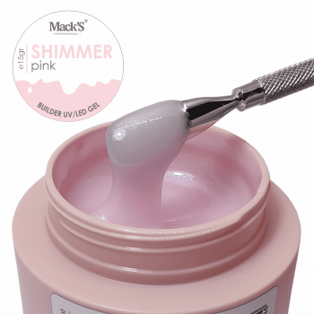 Gel Constructie Shimmer Pink 15ml Macks - SHP15-MKS - Everin.ro ieftin