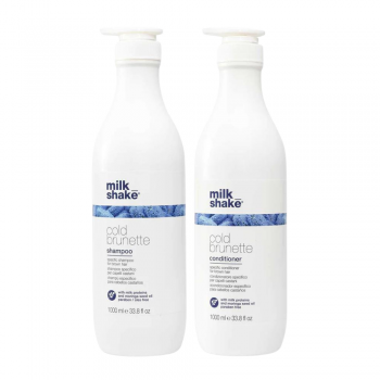 Milk Shake Cold Brunette - Pachet neutralizare ton aramiu/orange Sampon 1L+Balsam 1L