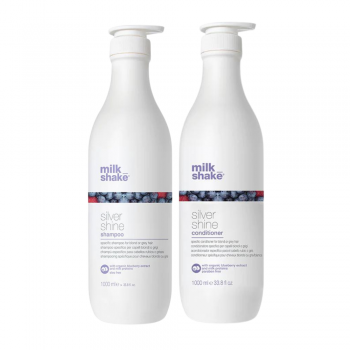 Milk Shake Silver Shine - Pachet neutralizare ton galben Sampon 1L + Balsam 1L