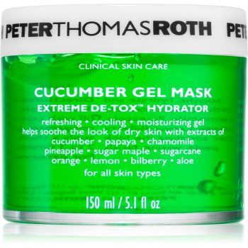 Peter Thomas Roth Cucumber De-Tox Gel Mask Masca gel hidratanta pentru fata si zona ochilor