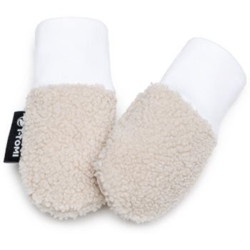 T-TOMI TEDDY Gloves Cream mănuși pentru nou-nascuti si copii ieftin