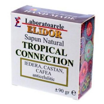 Sapun Solid anticelulitic cu iedera, castan, cafea Tropical Connection Elidor, 90 g Sapun Solid anticelulitic cu iedera, castan, cafea Tropical Connection Elidor, 90 g