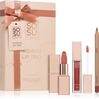 SOSU Cosmetics Kissmas Lip Trio set cadou (de buze) de firma original