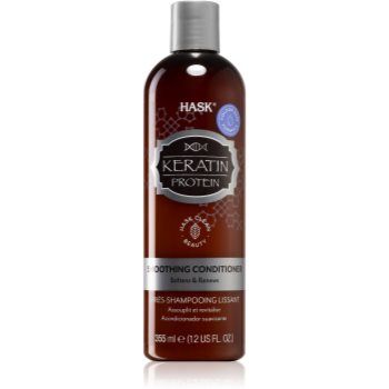 HASK Keratin Protein balsam cu efect de netezire pentru par degradat sau tratat chimic