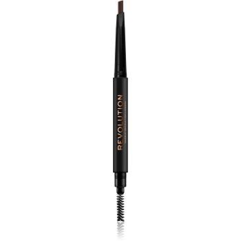 Makeup Revolution Duo Brow Definer creion sprâncene precise ieftin
