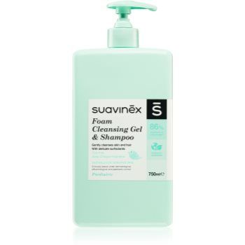 Suavinex Foam Cleansing Gel & Shampoo sampon spuma pentru nou-nascuti si copii