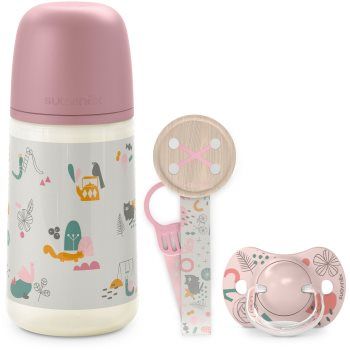 Suavinex Walk Gift Set Pink set cadou 0-6 m(pentru nou-nascuti si copii) de firma original