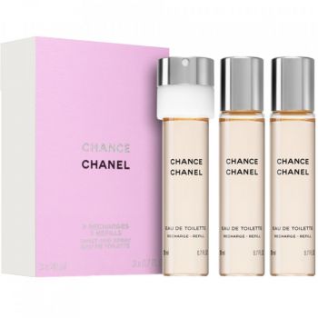 Chanel Chance, Apa de Toaleta, Femei (Concentratie: Apa de Toaleta, Gramaj: 3 x 20 ml Refills)