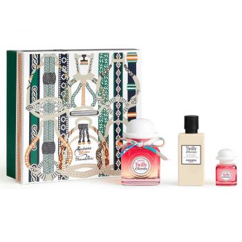 Set Cadou Tutti Twilly d'Hermes Hermes Femei, Apa de Parfum 85 ml + Lotiune de corp 80 ml + Apa de Parfum, 7.5 ml de firma original