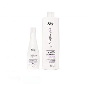 SHOT - Sampon pentru par blond, decolorat cu efect ANTI-GALBEN - RESET - 250 ml