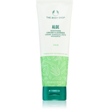 The Body Shop Aloe Soothing Cream Cleanser lapte pentru curatare pentru netezirea pielii