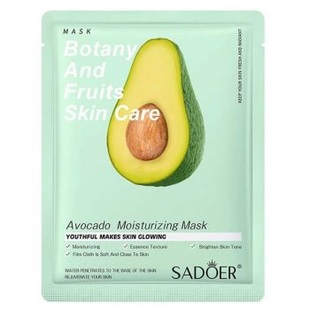 Masca de fata cu Avocado SADOER, Efect Reparator si Hidratant, 25 g