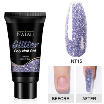 Polygel Glitter Natali NT15 30gr - NT07 - Everin