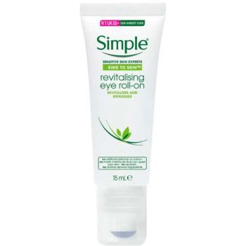 Crema pentru ochi revitalizanta roll-on, hraneste pielea sensibila, Simple, 15 ml