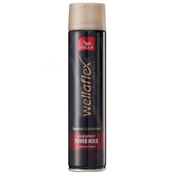 Fixativ cu Fixare Ultra Puternica - Wella Wellaflex Special Collection Black Hairspray Power Hold Form & Finish, 250 ml