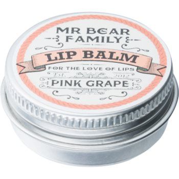 Mr Bear Family Pink Grape balsam de buze pentru barbati ieftin