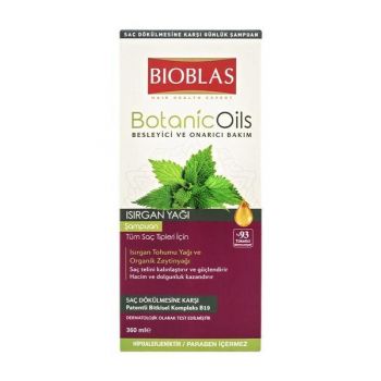 Sampon Bioblas Botanic Oils cu ulei de urzica pentru par subtire si fragil, 360 ml