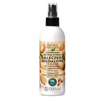 Spray balsam reconstructiv pentru par deteriorat, cu lapte de migdale, Barwa Cosmetics, 200 ml ieftin