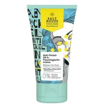 Crema hidratranta 24H impotriva cosurilor si acneei, Natural Minerals Salthouse, 50 ml