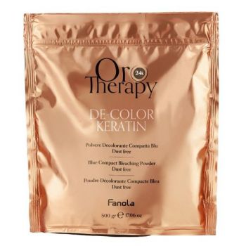 Pudra Decoloranta Compacta Fanola Oro Therapy De-Color Keratin, 500g de firma original
