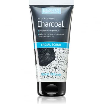 Scrub Facial cu Carbune Activ, Anti Puncte Negre, Beauty Formulas, 150 ml de firma original