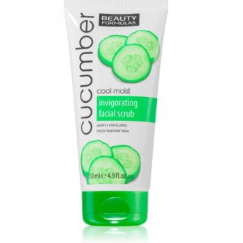 Scrub Facial cu Castravete Beauty Formulas, 150 ml